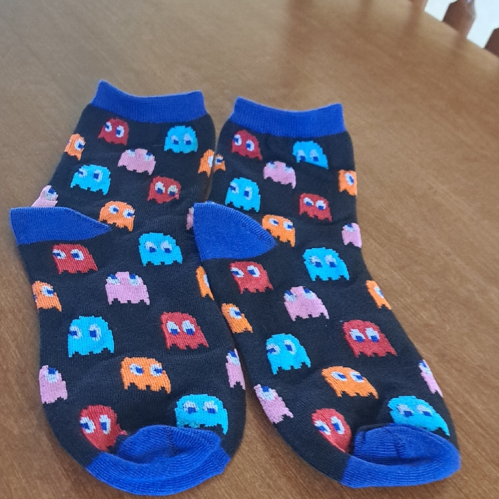 Pacman Colorful Ghost Pattern Socks